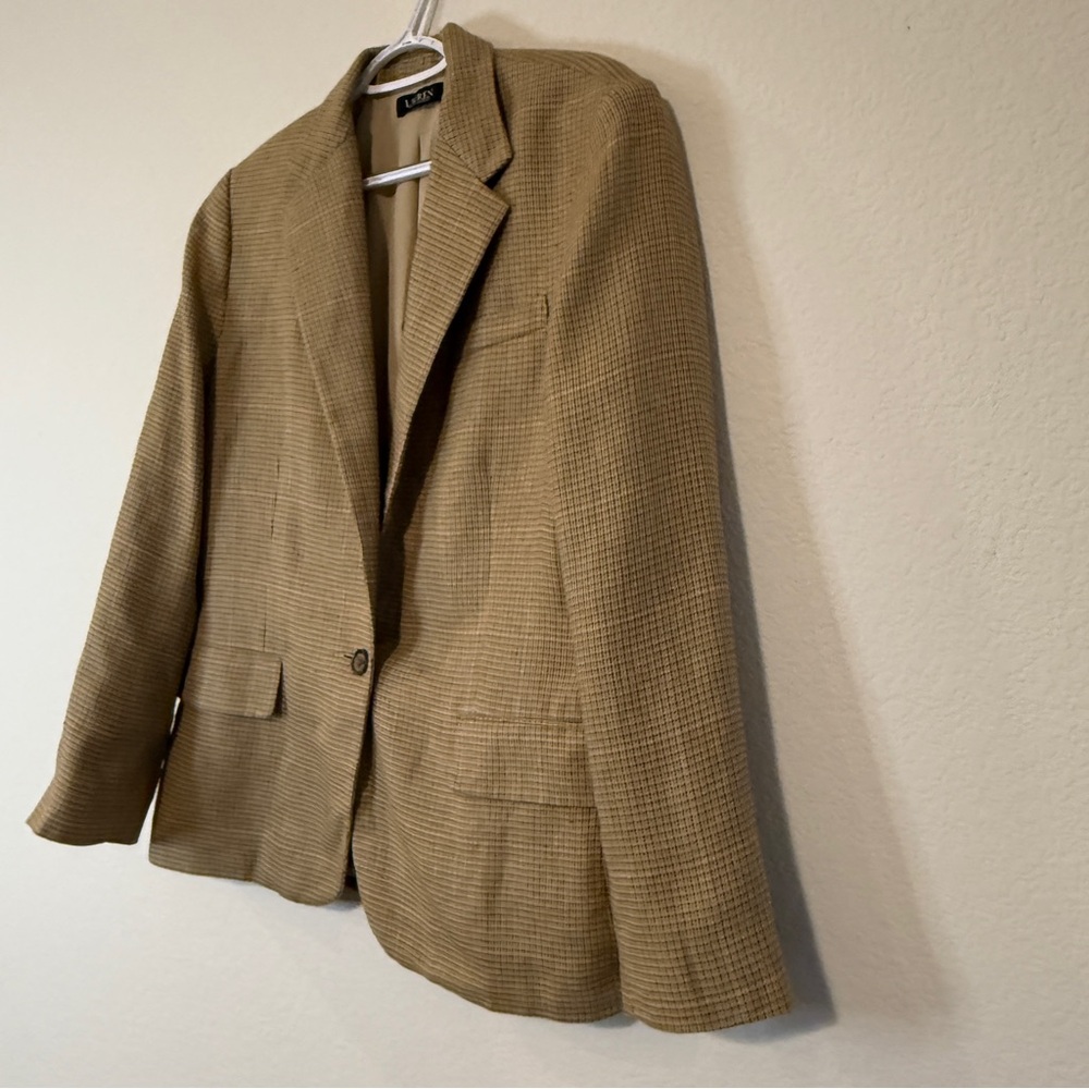 Ralph Lauren Houndstooth Brown Blazer
